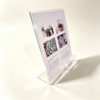 Custom logo acrylic price tag stand with card slot