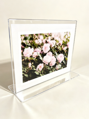 Acrylic T shape table tent card holder