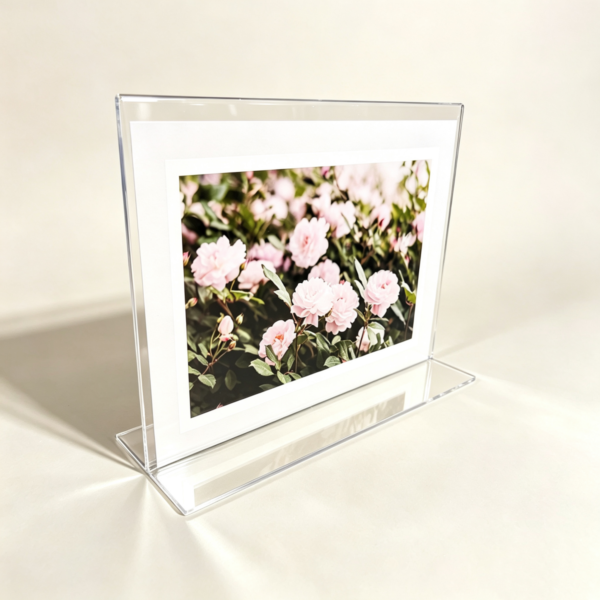 Acrylic T shape table tent card holder