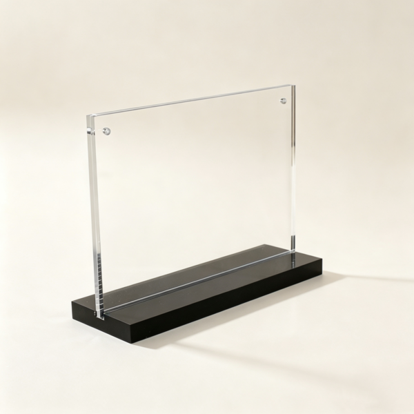 Reusable magnetic openable acrylic menu table sign