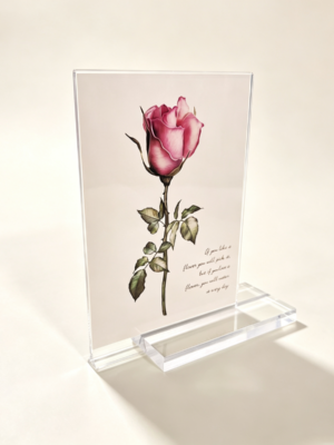 Luxury magnetic acrylic table sign holder custom logo