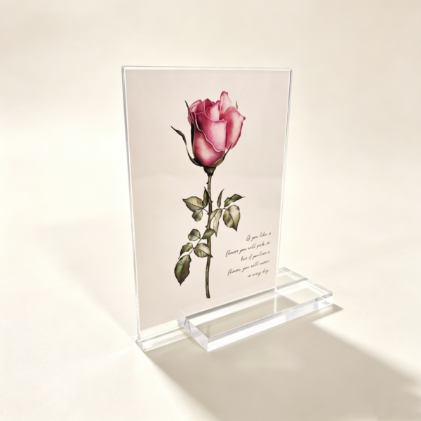 Luxury magnetic acrylic table sign holder custom logo