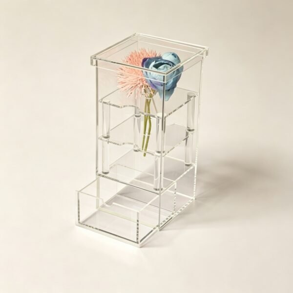 acrylic flower box with drawer